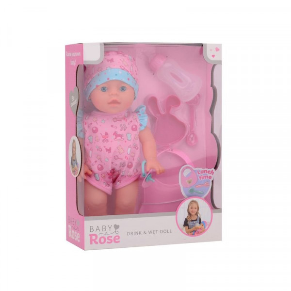 Baby Rose 30 cm iszik-pisil baba, 2 féle