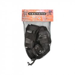 Védőfelszerelés 6 db-os szett fekete Sportszer, labda