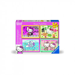Puzzle 4x100 - Hello Kitty 100-499 darabos puzzle Ravensburger
