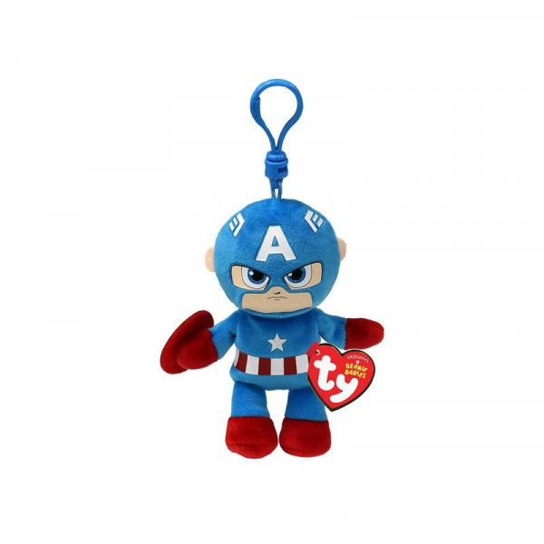 Beanie Babies clip plüss CAPTAIN AMERICA, 8, 5 cm