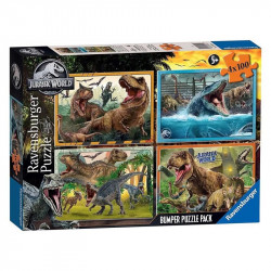 Puzzle 4x100 - Jurassic world 100-499 darabos puzzle Ravensburger