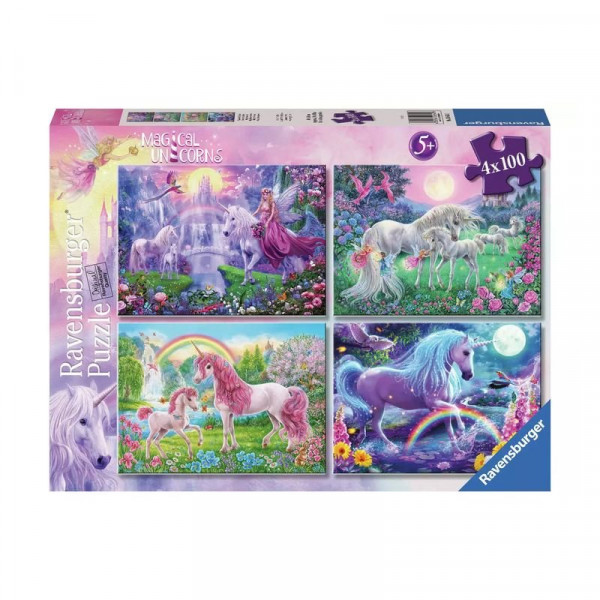 Puzzle 4x100 - Unikornisok