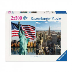 Puzzle 2x500 db - New York 1000-2999 darabos puzzle Ravensburger