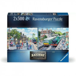Puzzle 2x500 db - Vasút no1 500-999 darabos puzzle Ravensburger