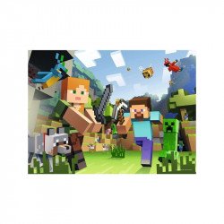 Puzzle 100 db - Minecraft Steve és Alex 100-499 darabos puzzle Ravensburger