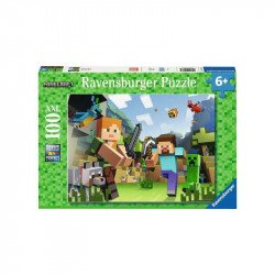 Puzzle 100 db - Minecraft Steve és Alex 100-499 darabos puzzle Ravensburger