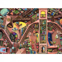 Puzzle 500 db - Nevetséges könyvtár