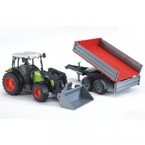 Bruder-Claas Nectis markolós traktor utánfutóval