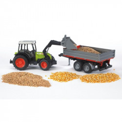 Bruder-Claas Nectis markolós traktor utánfutóval
