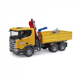 Scania Super 560R építőipari teherautó daruval és 2 raklappal