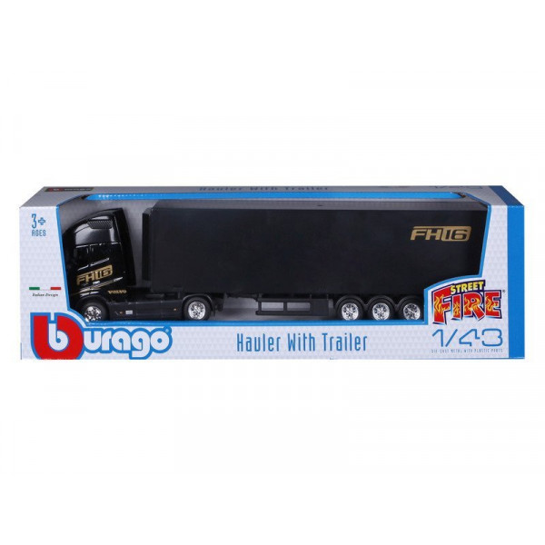 Bburago Street Fire - Volvo Globetrotter kamion 1:43