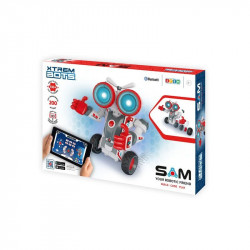 Sam - építhető robot (130 db), telefonról irányítható Transzformer, robot Nincs