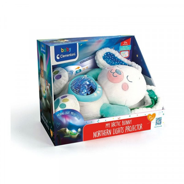 Baby Clementoni Északi fény projektor - plüss nyuszi Baby Clementoni Északi fény projektor - plüss nyuszi