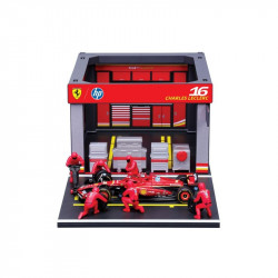 Bburago 1/43 F1 versenyautó - Ferrari SF-24 bokszutca Autópálya, parkolóház Bburago