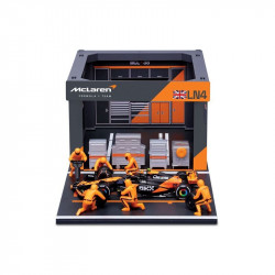 Bburago 1/43 F1 versenyautó - Mclaren MCL38 bokszutca Autópálya, parkolóház Bburago