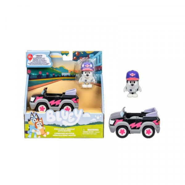 Bluey Autó Pizza Muffin Figurával