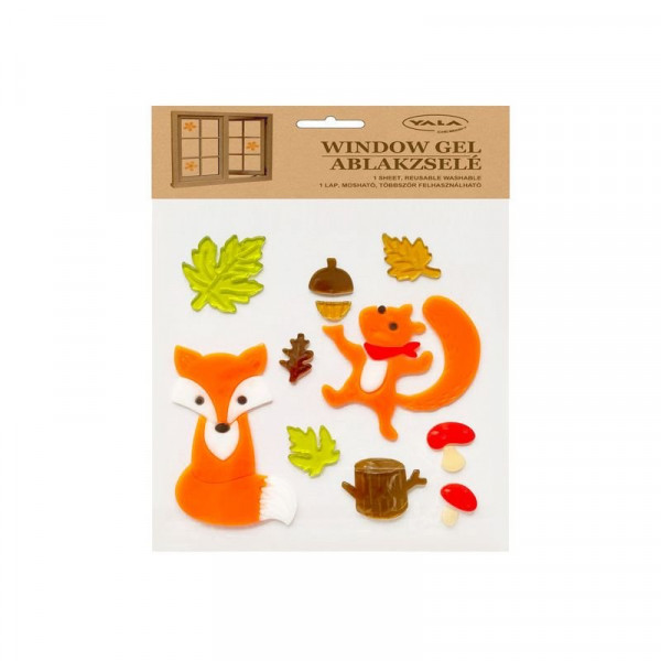 Ablakzselé róka+mókus+makk