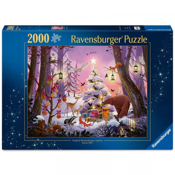 Puzzle 2000 db - Karácsony az erdőben