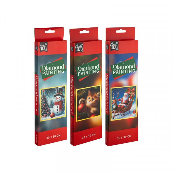 Karácsonyi gyémántfestő 30x30 cm, 3 féle