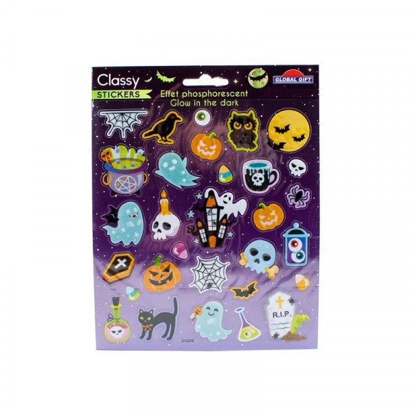 Halloween Classy matrica 15x17cm, többféle
