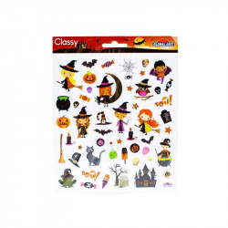 Halloween Classy matrica 15x17cm, többféle