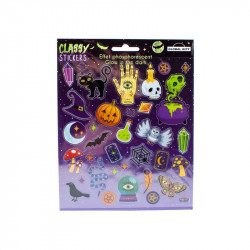 Halloween Classy matrica 15x17cm, többféle