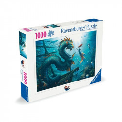 Puzzle 1000 db - Sárkány, sellő, teknős
