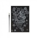 Karácsonyi képkarcoló, A4, 2 féle (arany /ezüst)