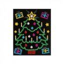 Karácsonyi hologrammos matricák, 2 féle, 22x18 cm