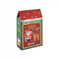 Karácsonyi figurafestő, 7 cm, 2 db, 2 féle (hóember+rénszarvas, Mikulás+karácsonyfa) Festés, színezés, rajzolás Grafix