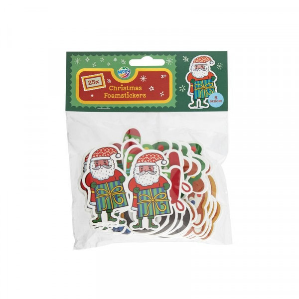 Karácsonyi szivacsmatricák, 25 db