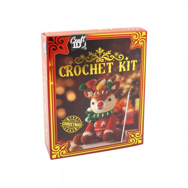 Karácsonyi horgoló szett rénszarvas 12x9x17 cm