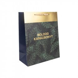 Papírtasak zöld fenyőág 2632 Díszcsomagoló, dísztasak