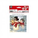 Karácsonyi gyémántfestős üdvözlőlapok, 13x13 cm, 2 db, +2 boríték