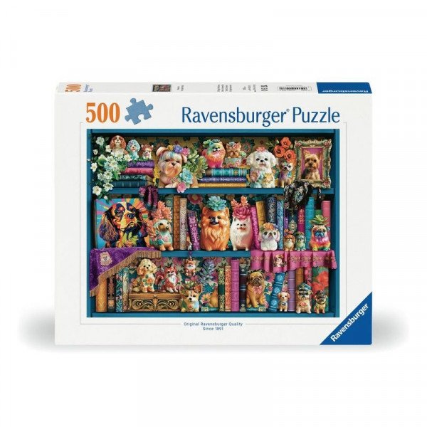 Puzzle 500 db - Kedves porcelán kutyusok
