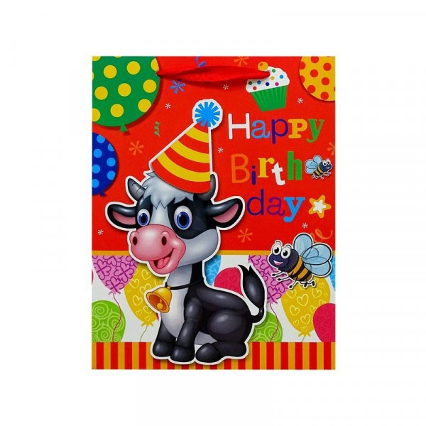 Happy Birthday ajándékzacskó - 26 x 32 cm