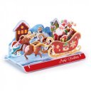 Karácsonyi 3D puzzle Mikulás szán