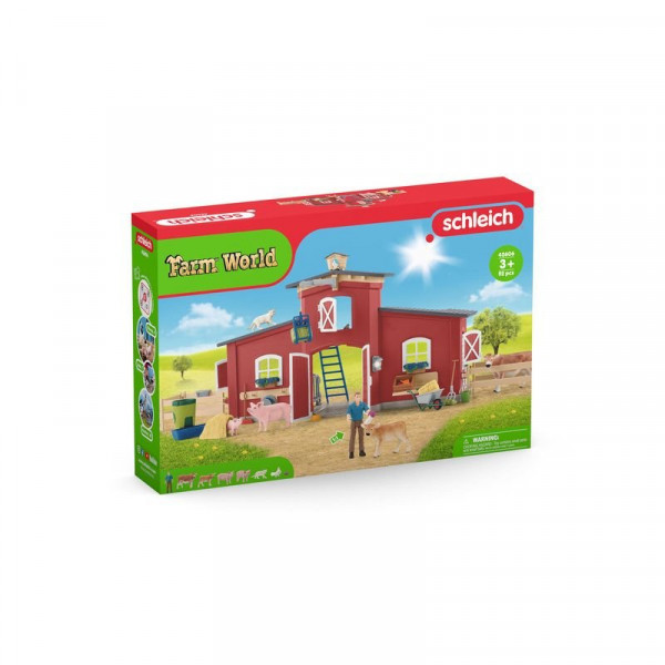 Schleich vörös pajta állatokkal SLH42606