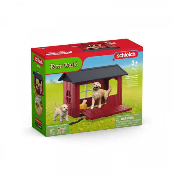 Schleich Kutya Kennel Golden Retrieverekkel