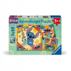 Puzzle 3x49 db - Stitch 100-499 darabos puzzle Ravensburger