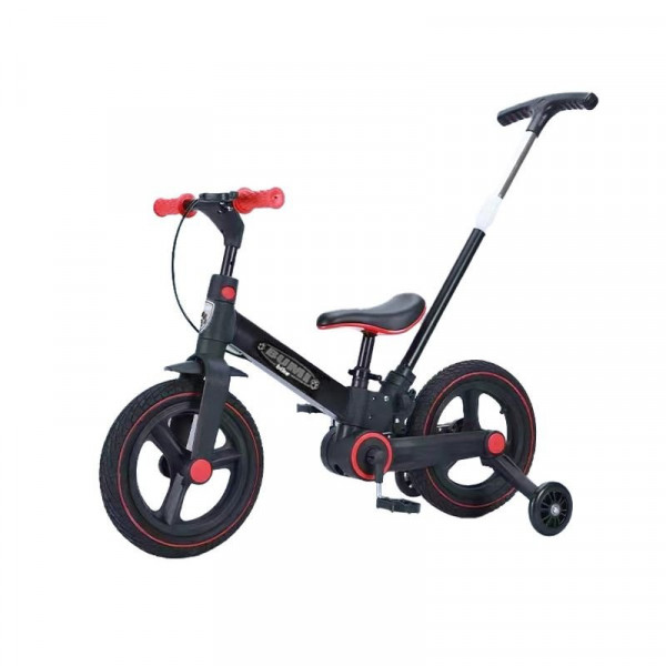 Futóbicikli 3in1 fekete/piros
