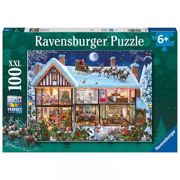 Puzzle 100 db - Karácsony otthon