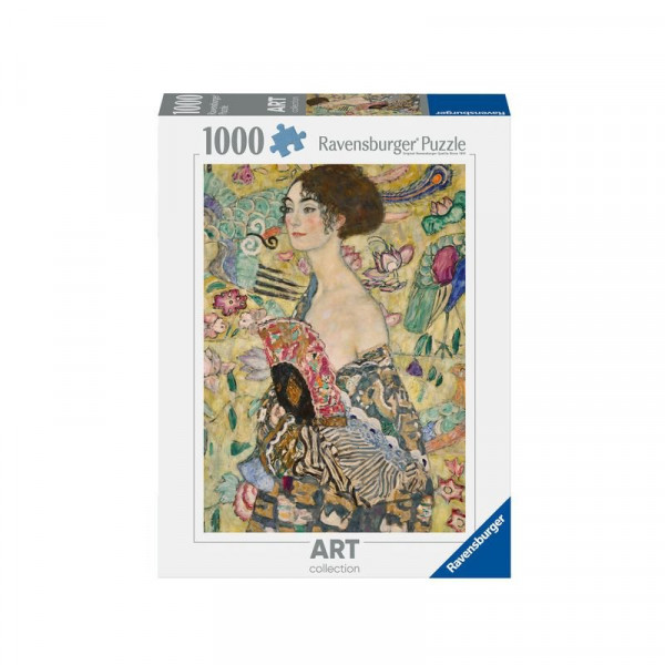 Puzzle 1000 db - Klimt: Nő legyezővel