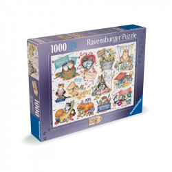 Puzzle 1000 db - Macska év 1000-2999 darabos puzzle Ravensburger