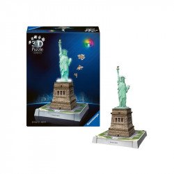 Puzzle 3D 108 db Iconics - Szabadságszobor világítós 3D puzzle Ravensburger