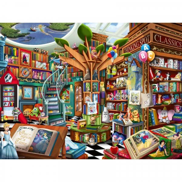 Puzzle 1500 db - Varázslatos Disney könyvesbolt