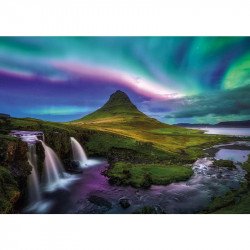 Puzzle 1000 db - Északi fény Kirkjufell 1000-2999 darabos puzzle Ravensburger
