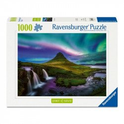 Puzzle 1000 db - Északi fény Kirkjufell 1000-2999 darabos puzzle Ravensburger