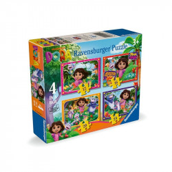 Puzzle 4in1 - Dóra a felfedező