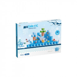 Mágneses építőkockák - jeges tenger állatokkal 112 db /cs Építőjáték